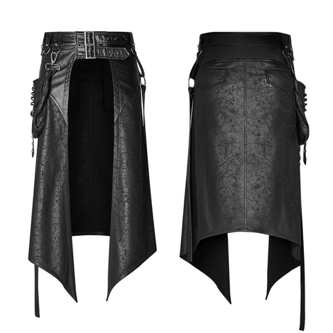 Punk Men's Half Skirt: Stand Out from the Crowd with Edgy Style.