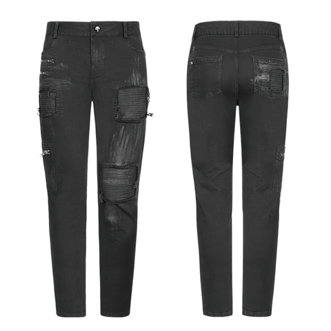 Punk Decadent Trousers with Edgy Zip Accents.