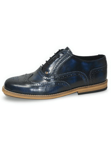 Timeless Handmade Blue Oxfords with Lace-Up Closure.