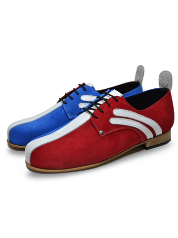 Stylish Unisex Leather Bowling Shoes With Round Toes.