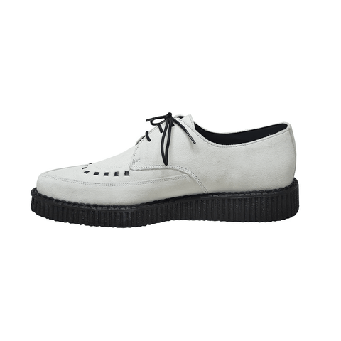Suede Pointed Lace-Up Creeper Shoes for Men and Women.