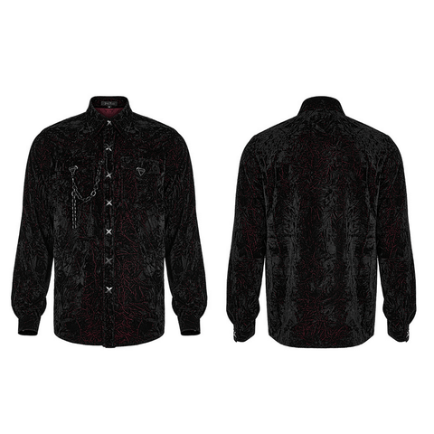 Velvet Gothic Daily Shirt - Chain Detail And Mystery.