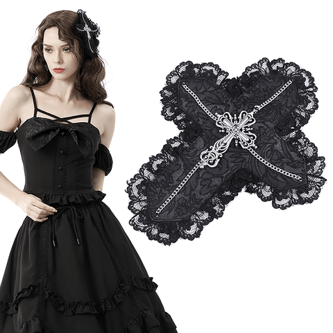 Gothic Women's Lolita Cross Hair Clip.