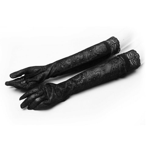 Elegant Gothic Lace Mittens for Everyday Wear.