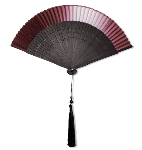 Goth Gradient Carving Fan - Victorian Elegance.