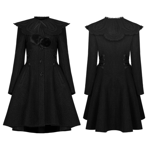 Goth Woollen Coat | Victorian-Era Inspired.