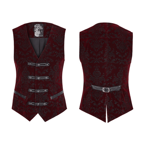 Elegant Gothic Printing Color Waistcoat - Vintage Tailored Fit.