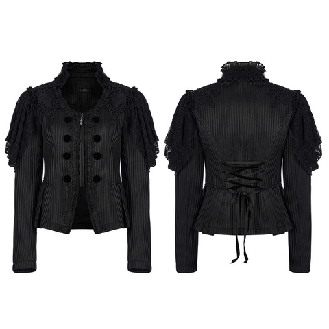 Chic Victorian Pinstripe Goth Gorgeous Jacket