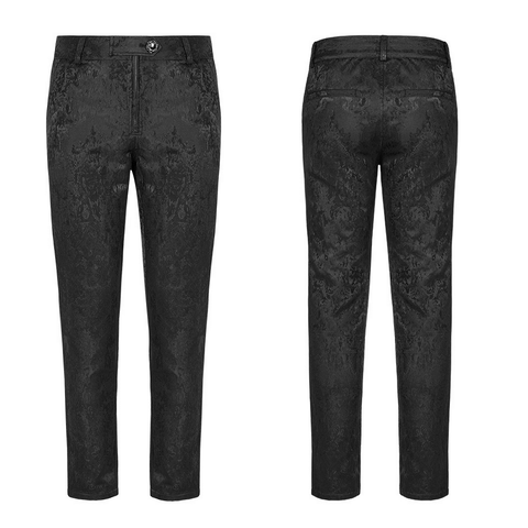 Victorian Gothic Jacquard Slim Fit Men's Pants.