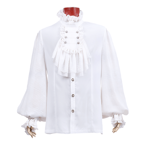 Renaissance Male Gith Chiffon Emnossihg Shirt Elegance.