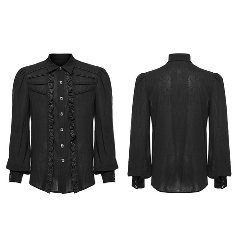 Goth Daily Shirt - Victorian Ruffle Men's Slim Fit Top