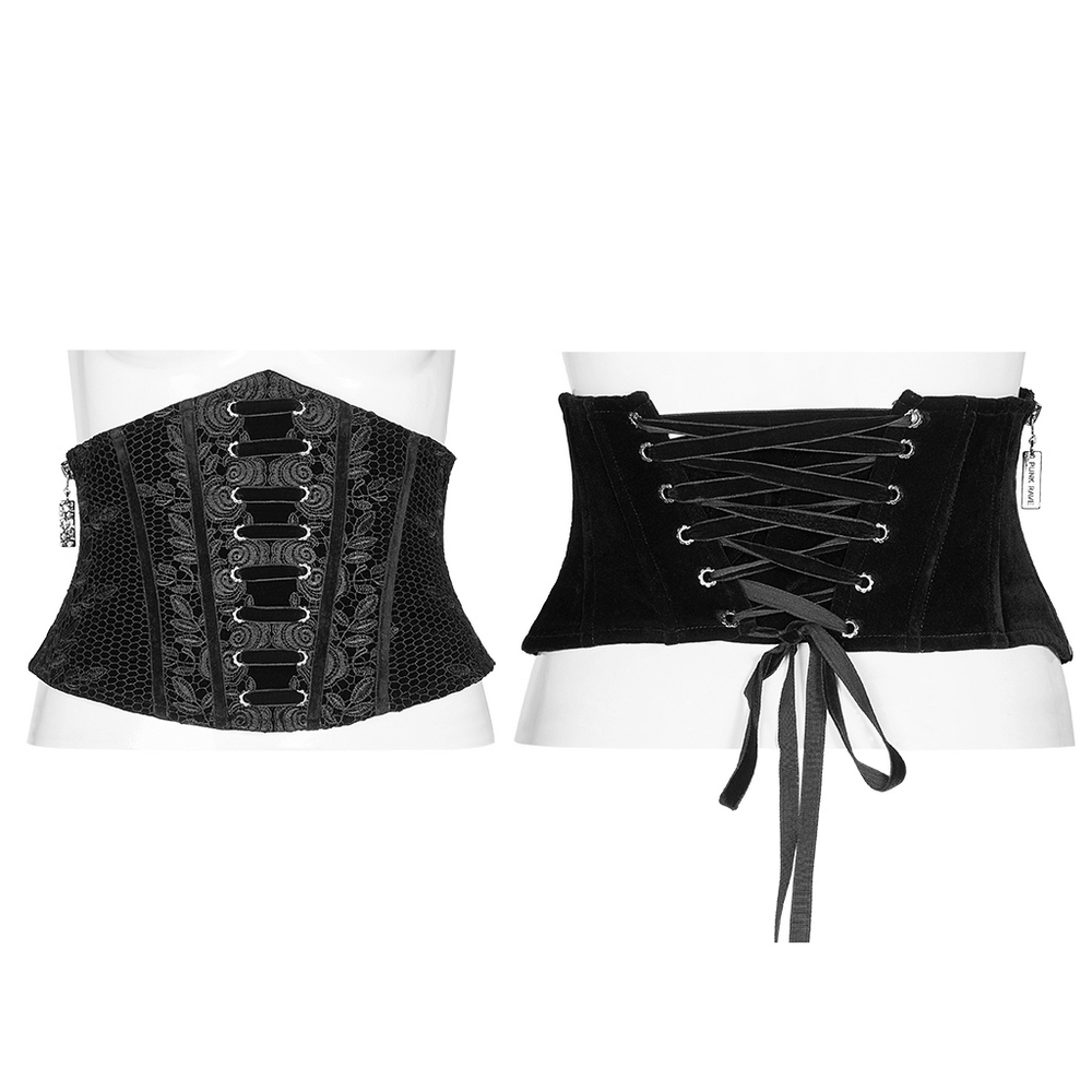 Exquisite Gothic Belt with Rose Lace.