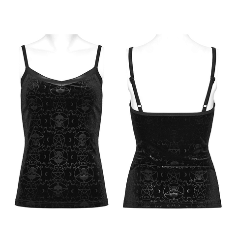 Goth Women's Velvet Strappy Pentacle Camisole.