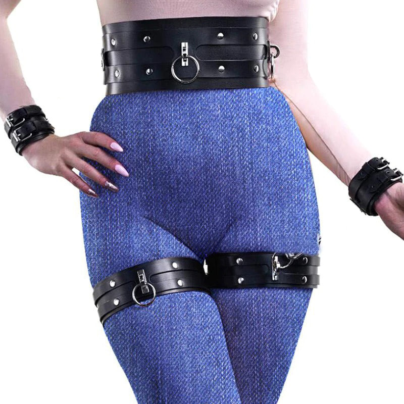 Leather Bra Harness / Bra Garter Body Cage Straps Belts For Women