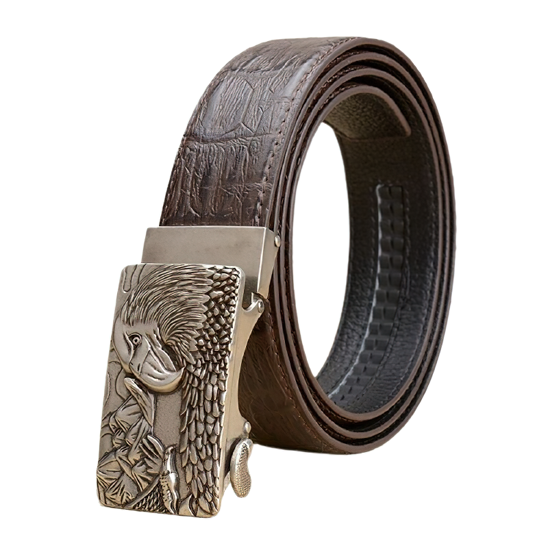 Genuine Leather Men Belt Designer Dragon V Buckle Cowboy Luxury Belts for  Men