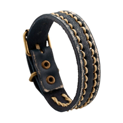 6pcs/set Fashionable Pu Leather Men's Bracelet Jewelry