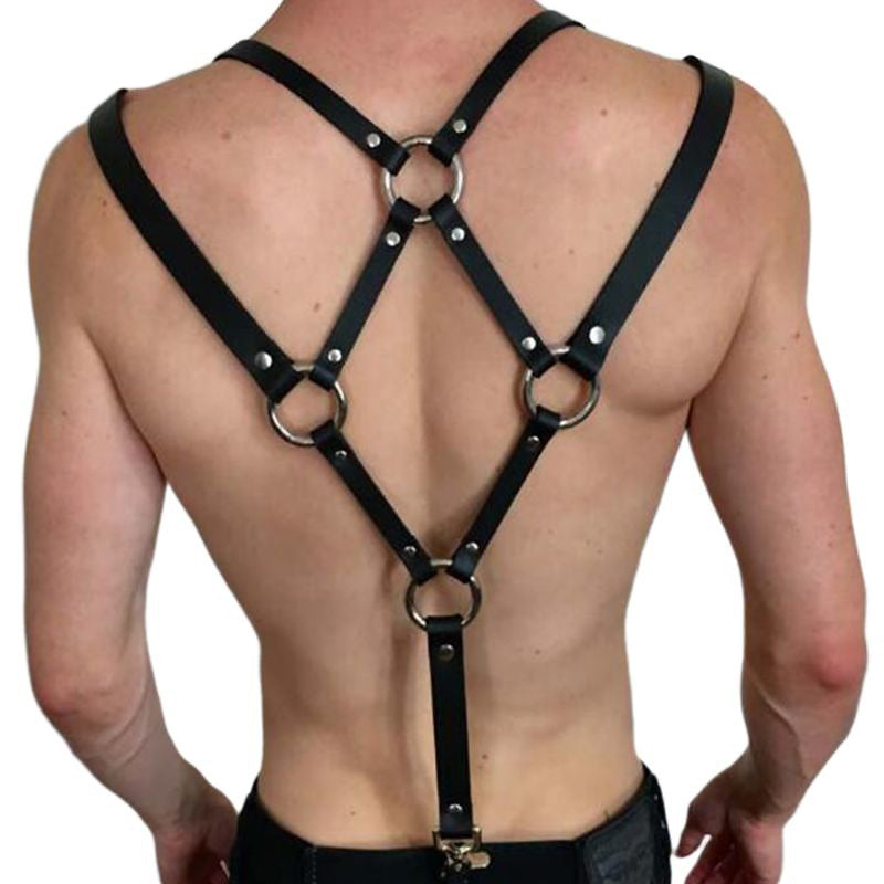 Erotic Leather Chest Harness for Muscle Men / Belts Body Harness