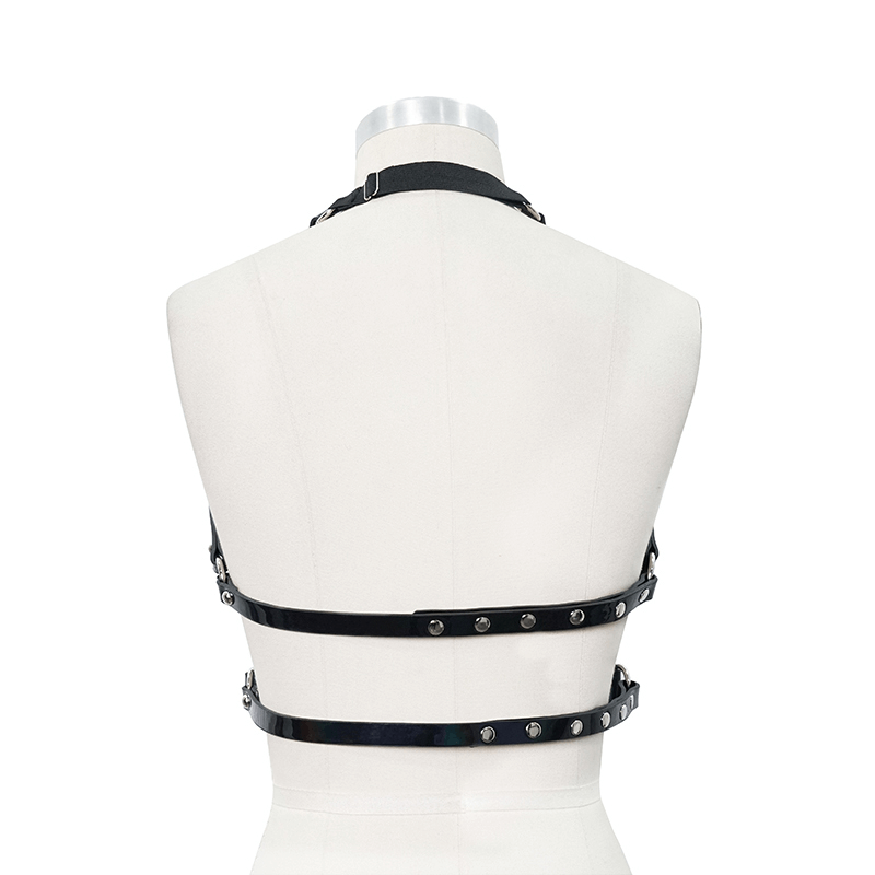 Vintage Black Chest Harness With Lace for Women