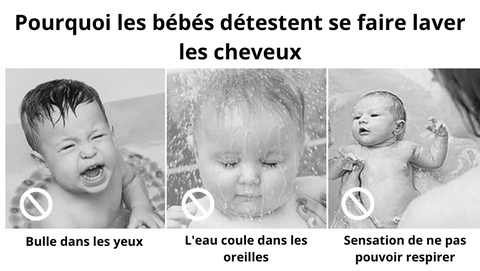 Pourquoi les bebe détestent se faire laver les cheveux