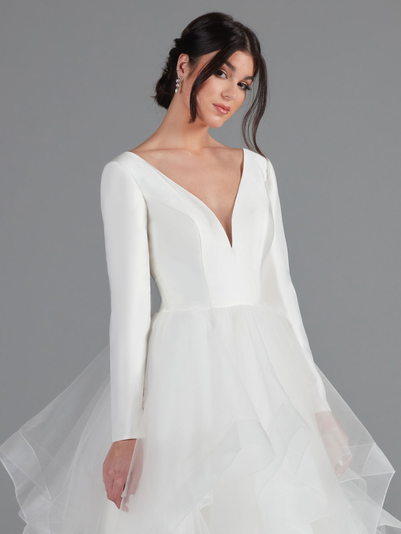 Juno Long-Sleeve Ball Gown Wedding Dress -Avery Austin
