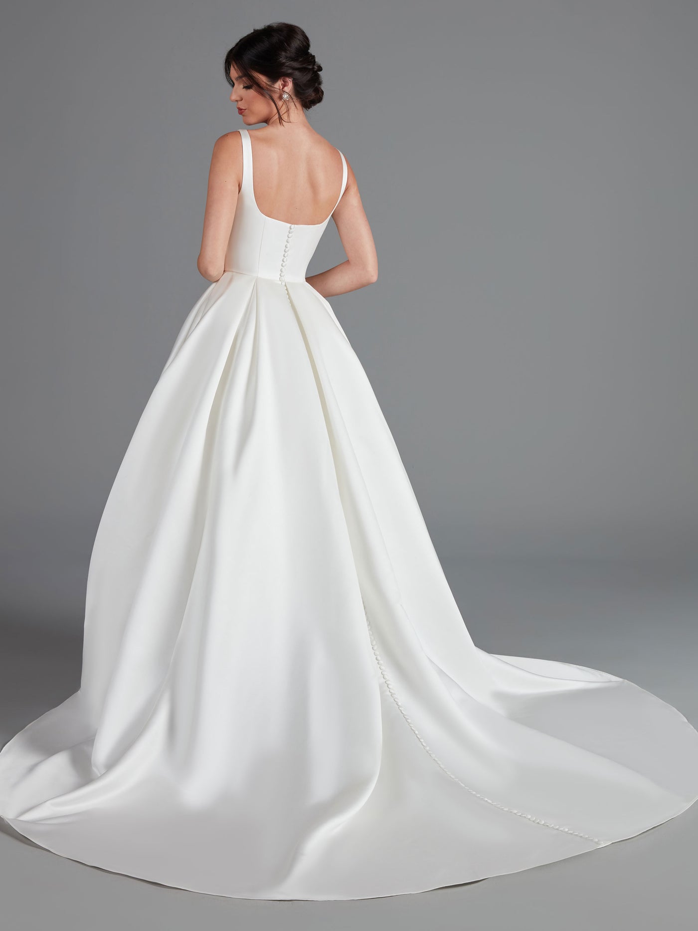 Chelsea Simple Satin Wedding Dress - Avery Austin