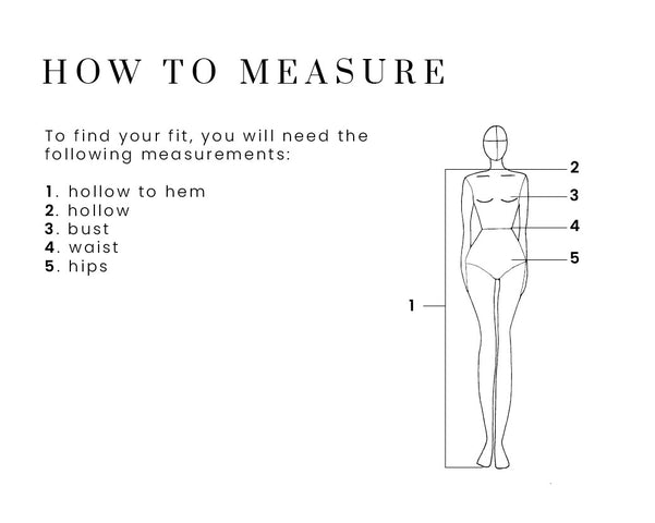 hollow to hem measurements