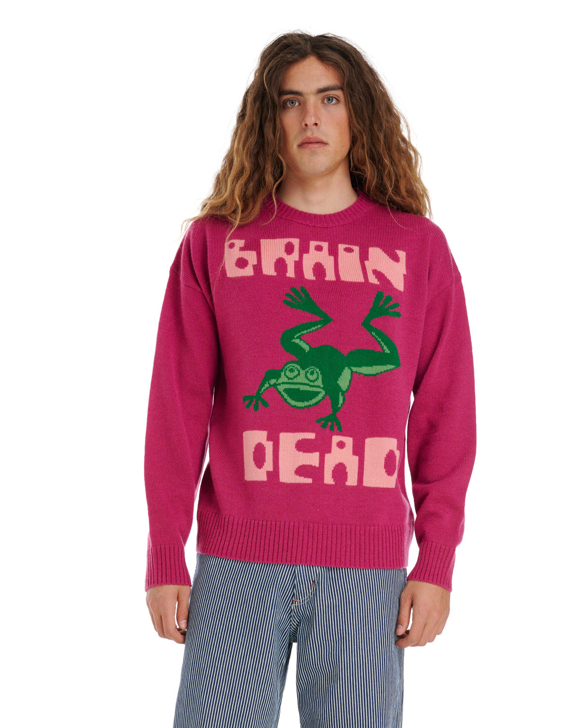 Frogger Sweater - Fuschia – Brain Dead