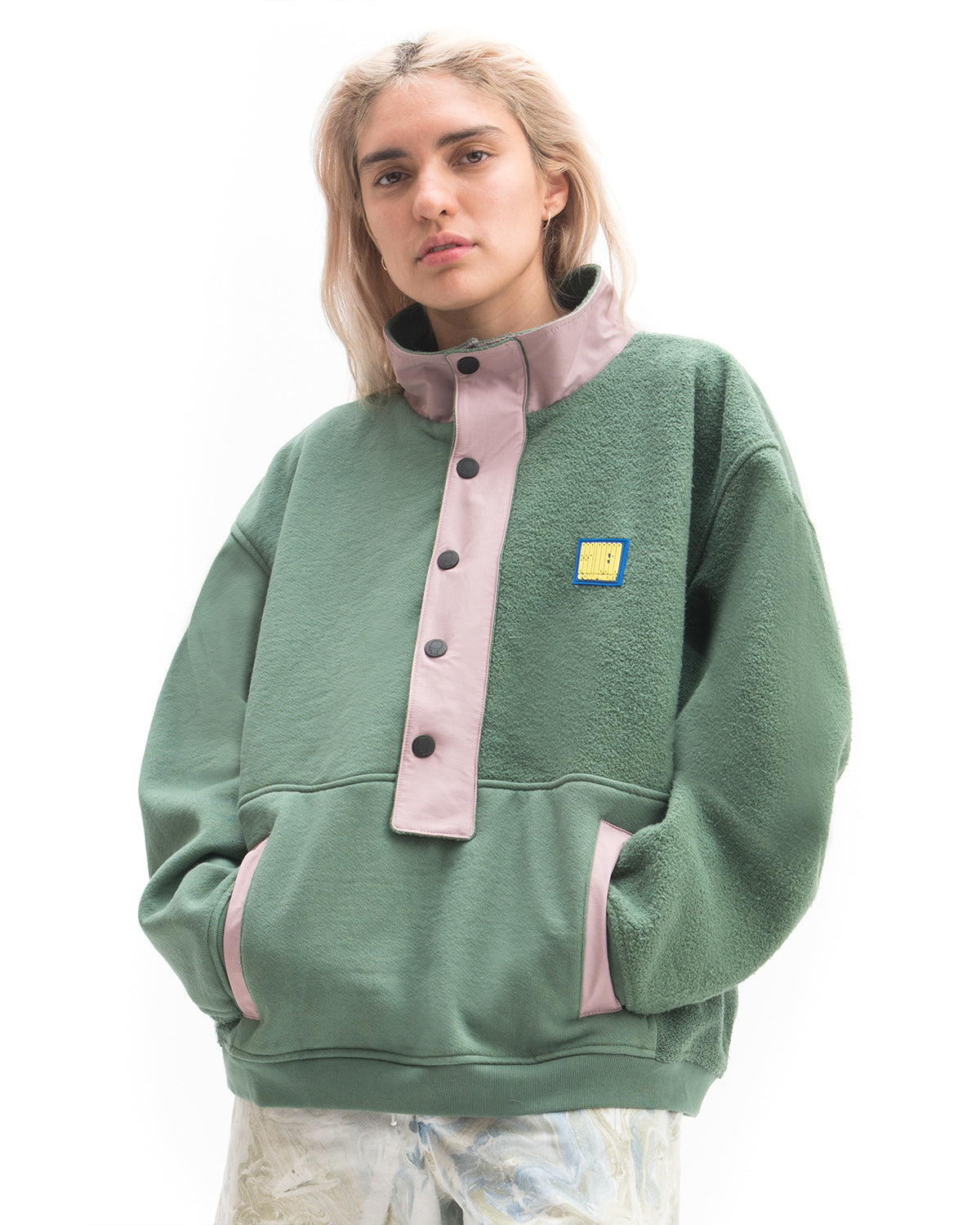 Mock Neck Pullover - Green – Brain Dead