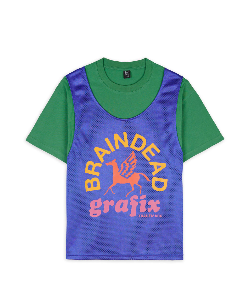 Brain Dead Mens Homers Mesh Baseball Jersey 'Blue