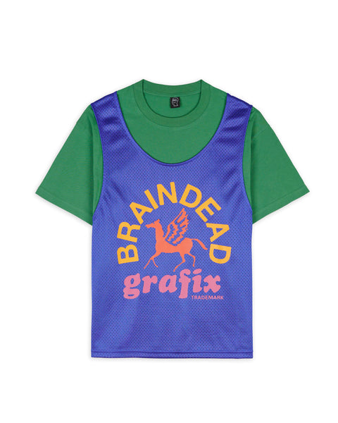 Brain Dead Homers Mesh Baseball Jersey Blue - Small