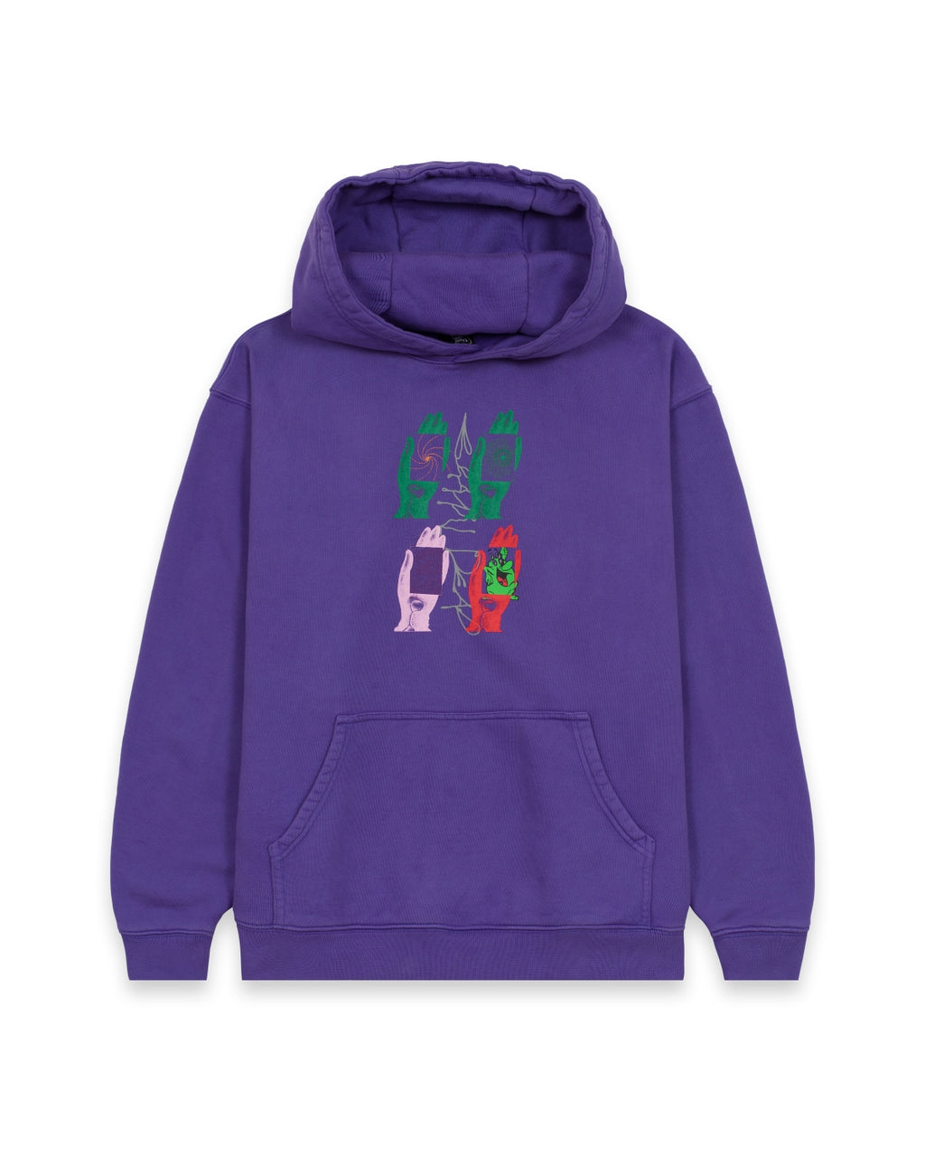 Logo sweatshirt hoodie - purple