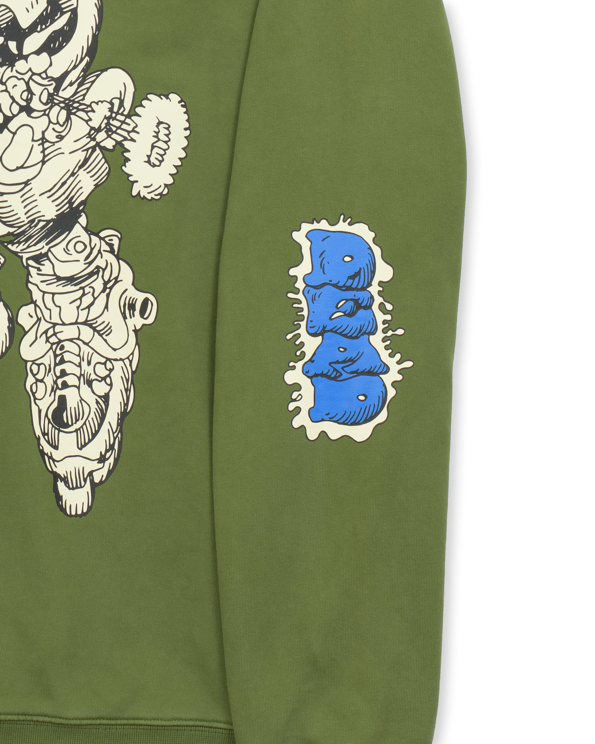 Brain Dead x Them Blade Enforcer Crewneck Sweatshirt - Olive