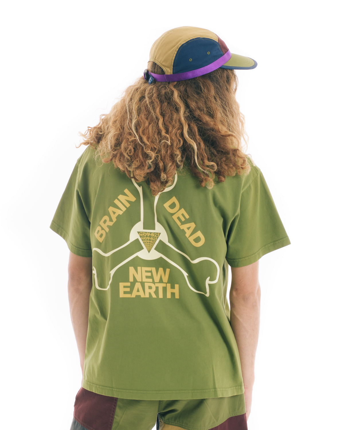 Brain Dead X Gramicci New Earth T-Shirt - Olive