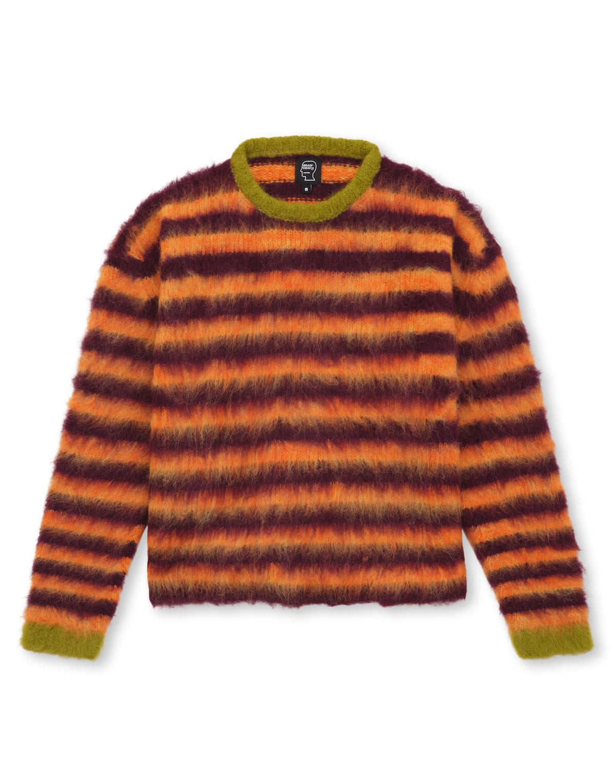 Boxy Knit Stripe Sweater - Orange – Brain Dead