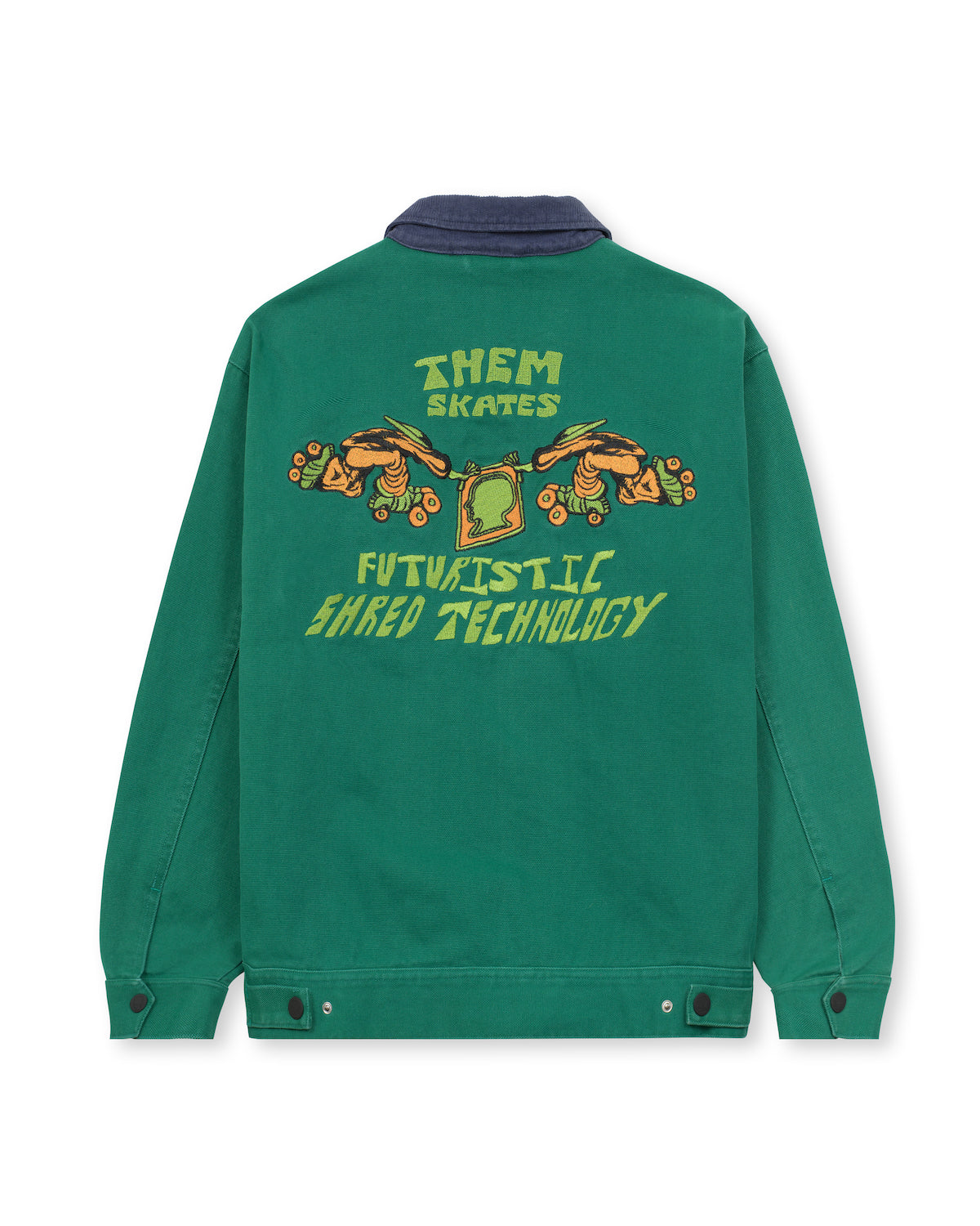 Brain Dead x Them Blade Enforcer Crewneck Sweatshirt - Olive