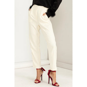 Straight Leg Cream Dress Pant - Basically Me Boutique