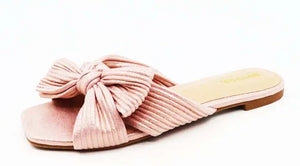Pink Shimmer Knot Sandal - Basically Me Boutique