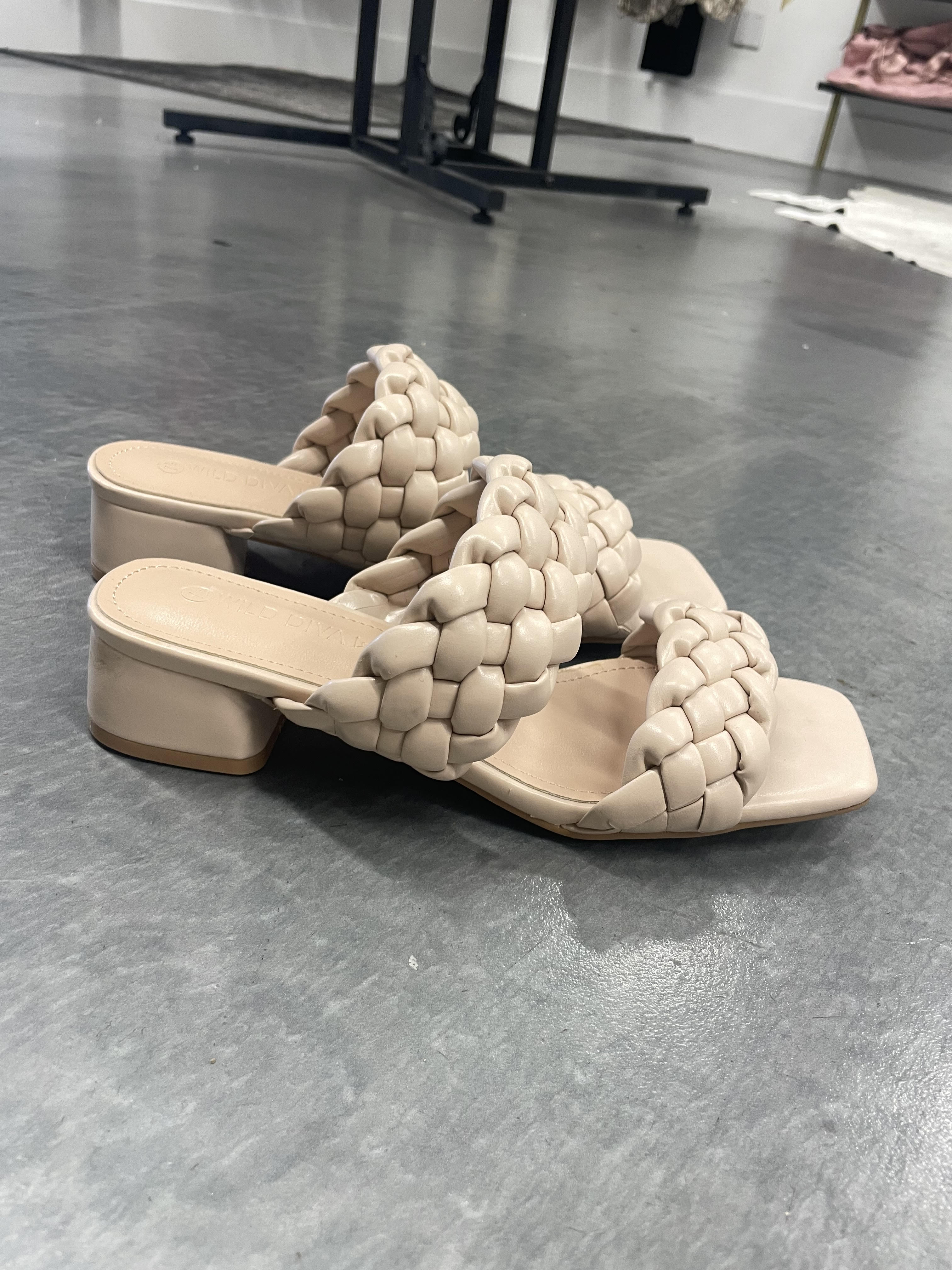 Braided Low Block Heel