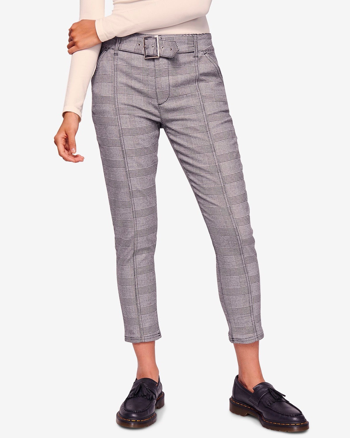 plaid pants cropped