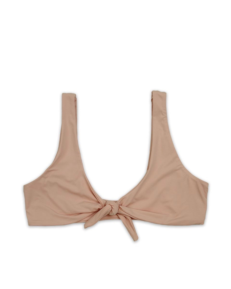 Kylie Front Tie Knot Seamless Bikini Top in Cameo Pink – Shop Hearts