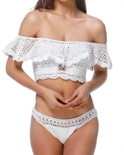 off the shoulder bikini set