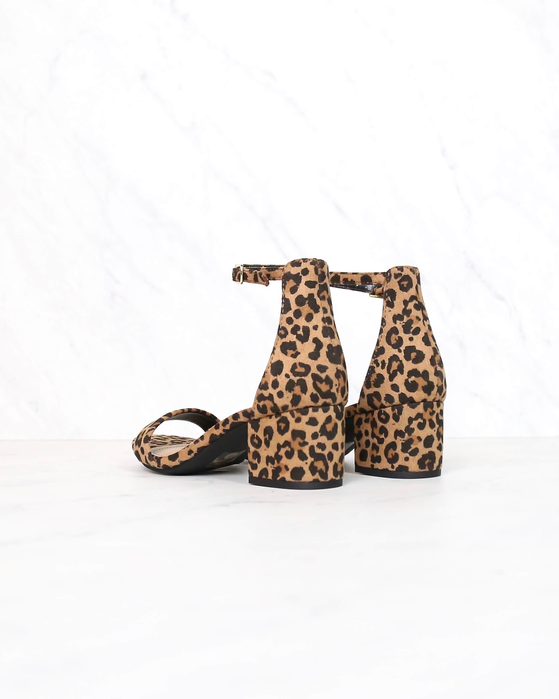 Animal Print Single Band Ankle Strap 