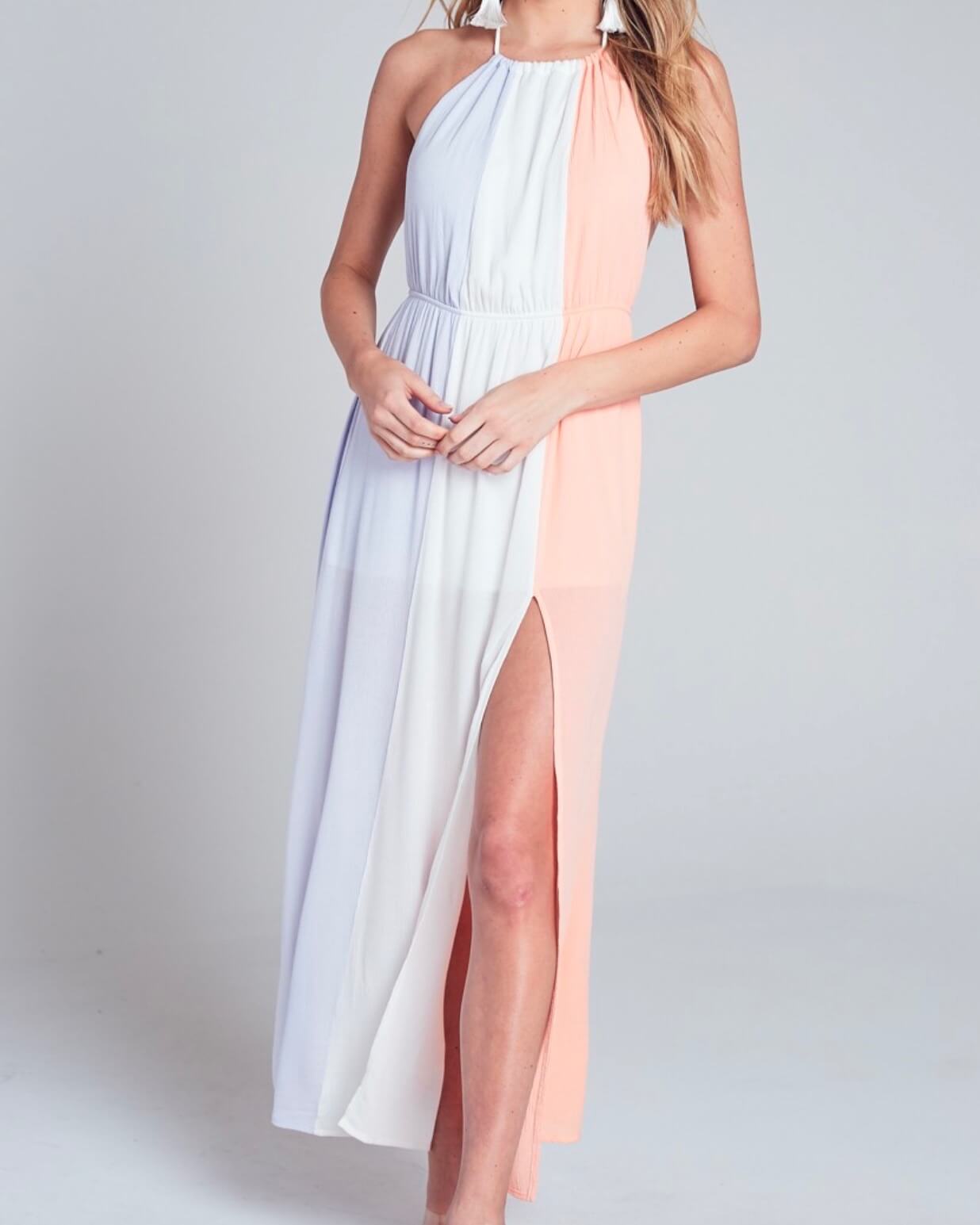 slit leg maxi dress