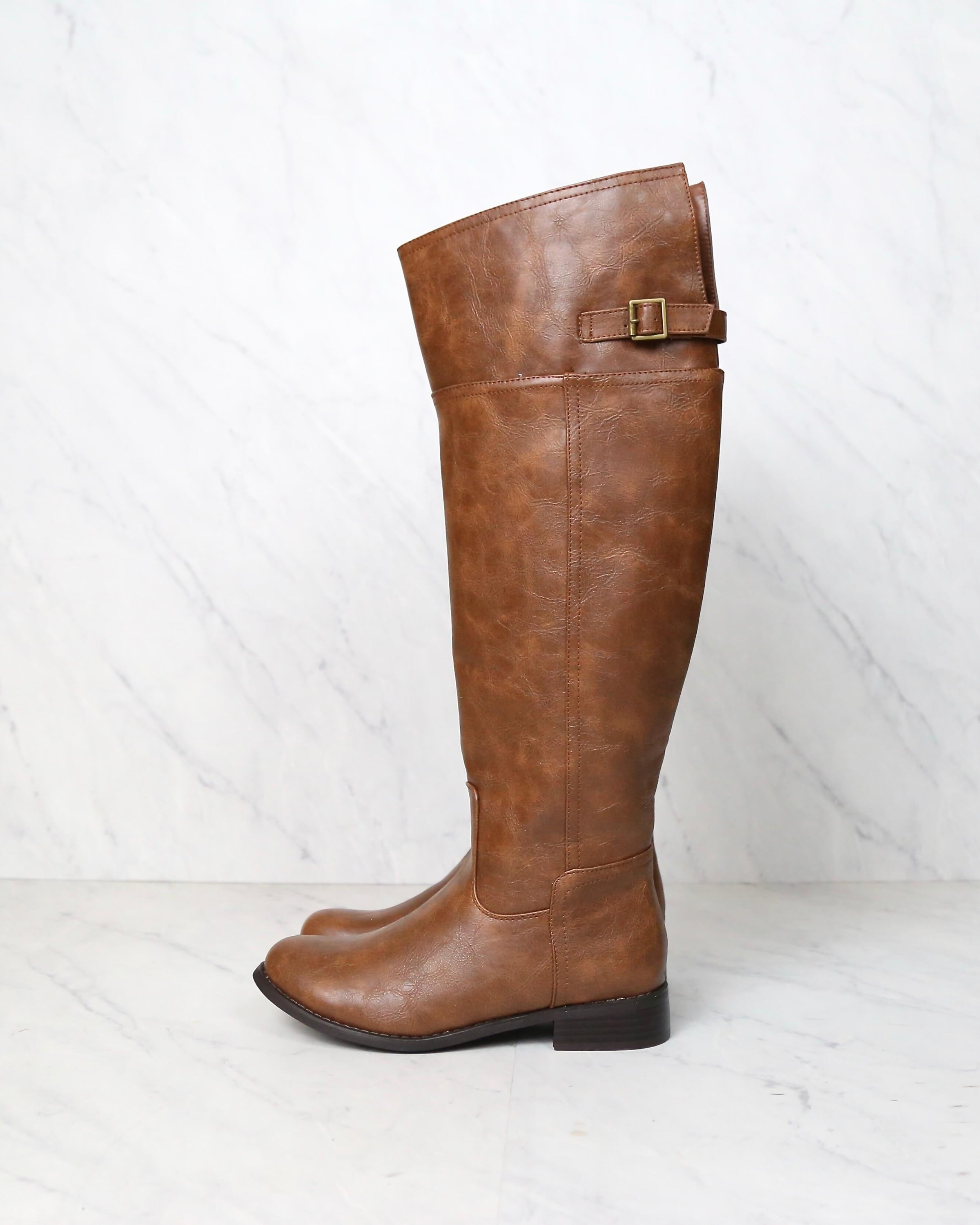 cognac tall riding boots