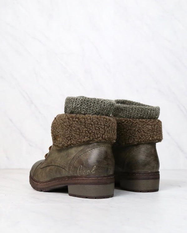 knit sweater cuff ankle boots