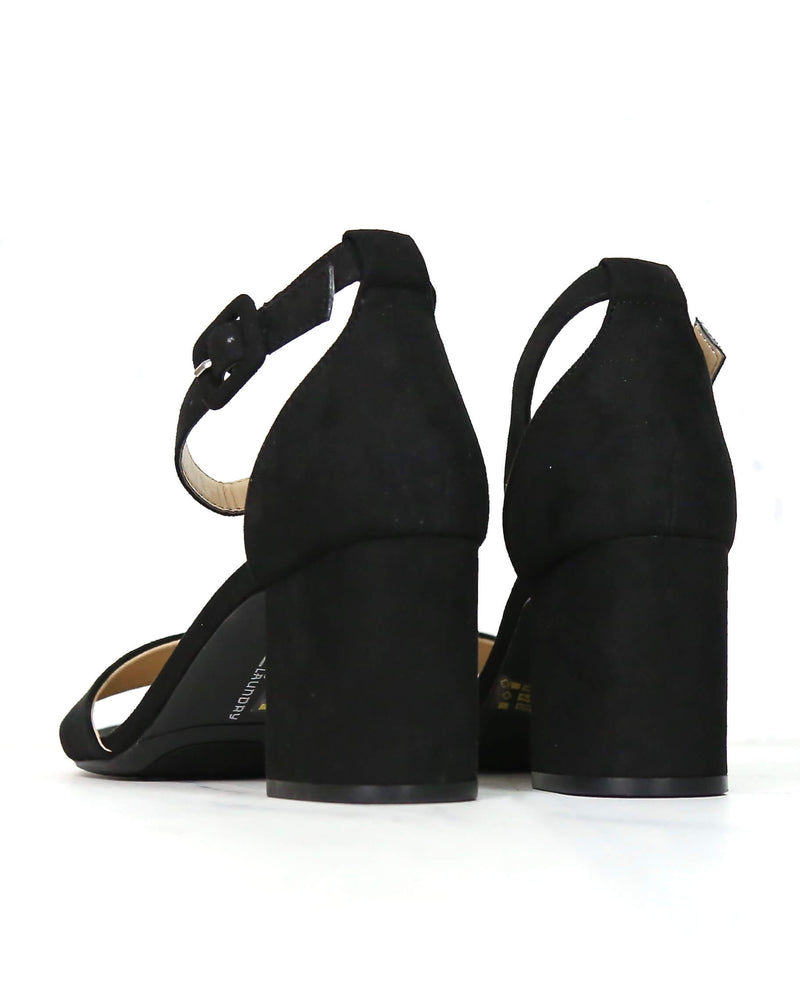 Chinese Laundry - Jody Suede Ankle Strap Heels - Black – Shop Hearts