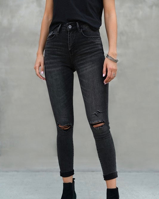 dark grey slim jeans