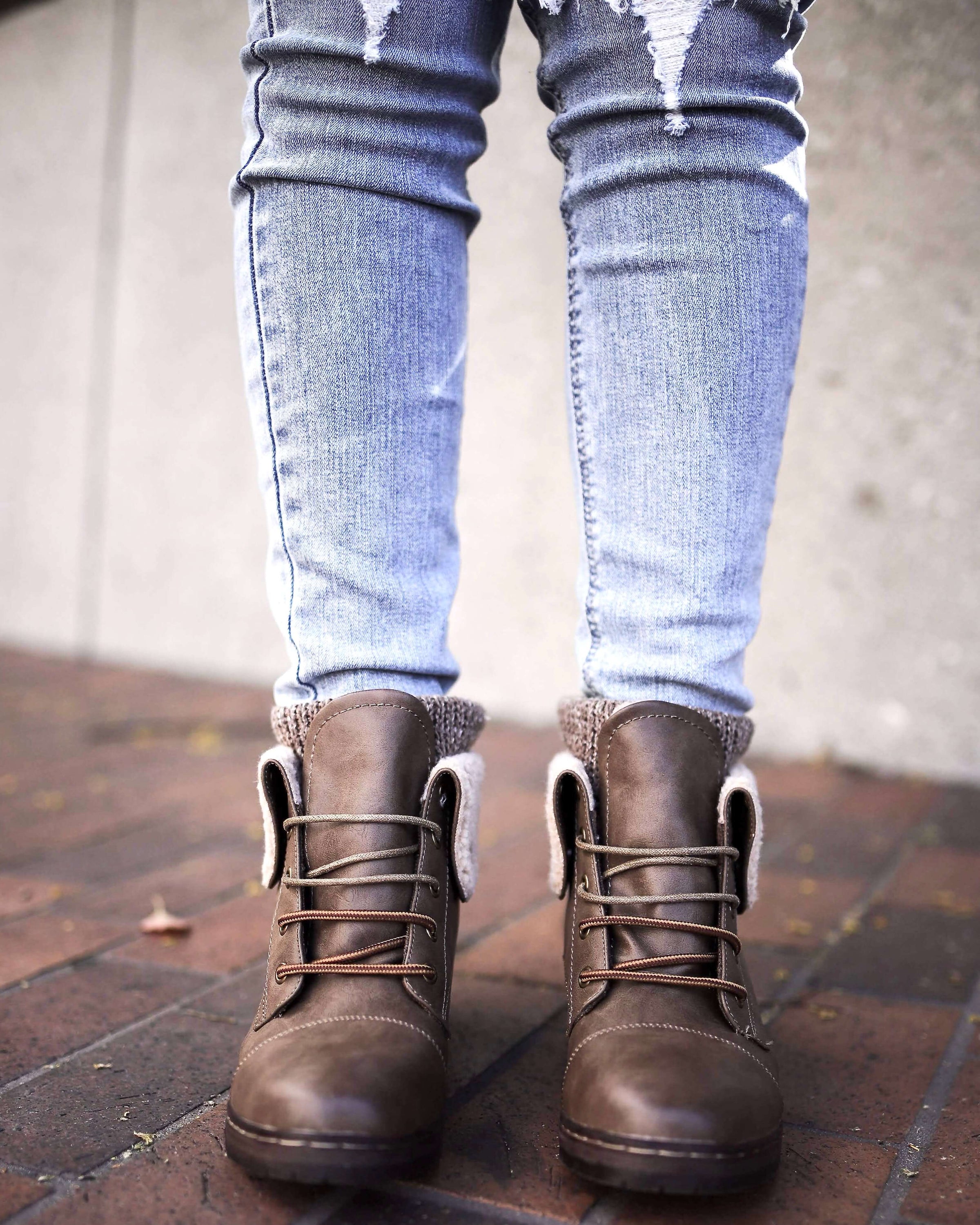 Cozy Sweater Knit Cuff Ankle Boot 