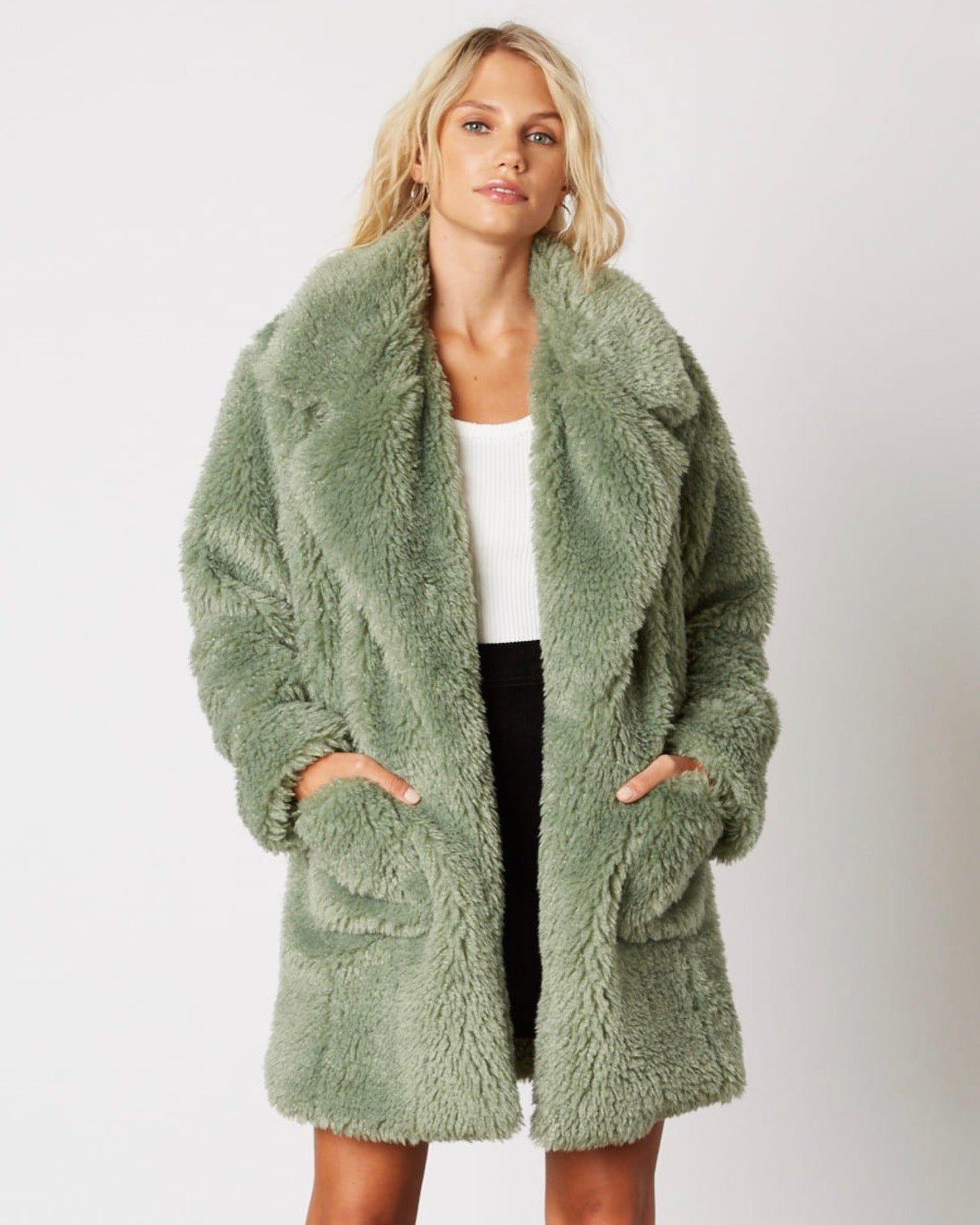 Cotton Candy LA - Open Collar Faux Fur Coat - More Colors – Shop Hearts