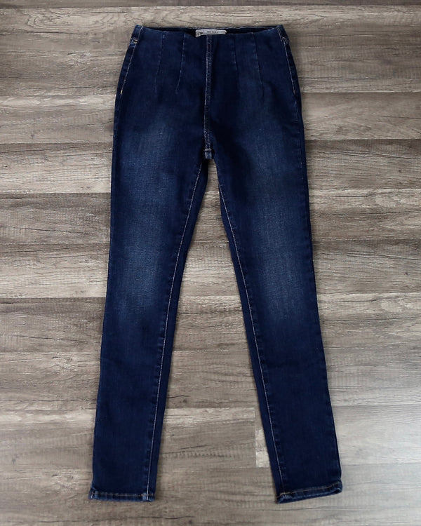 Free People Size 26 Womens Distressed Denim Blue Jeans 25 Inch Inseam